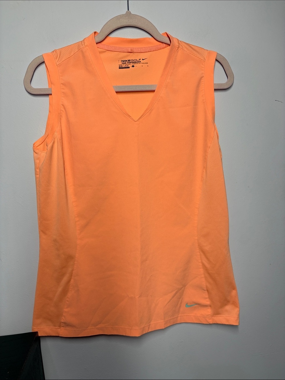 Nike Women’s V-Neck Sleeveless Tank Top — Bright Orange